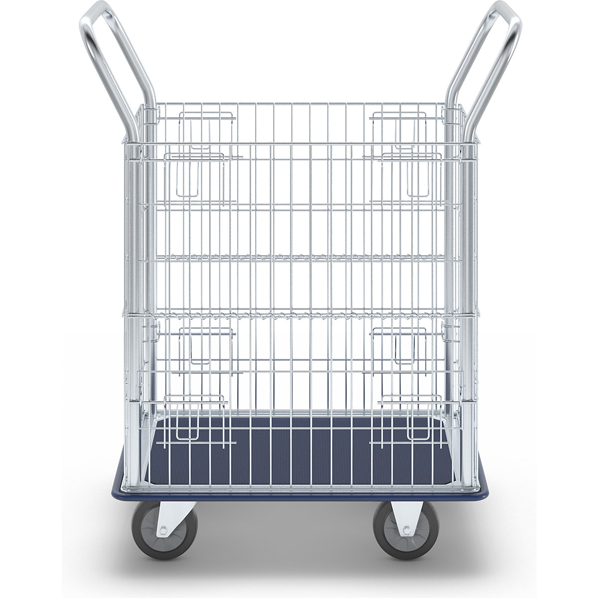 Mesh trolley, zinc plated mesh sides (Product illustration 8)-7