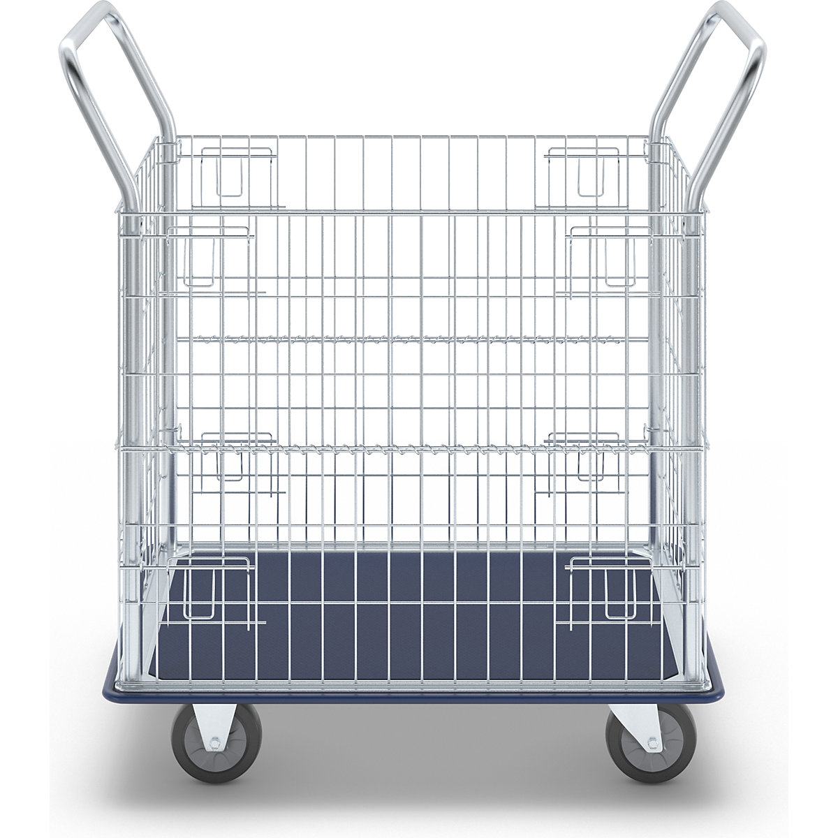 Mesh trolley, zinc plated mesh sides (Product illustration 17)-16