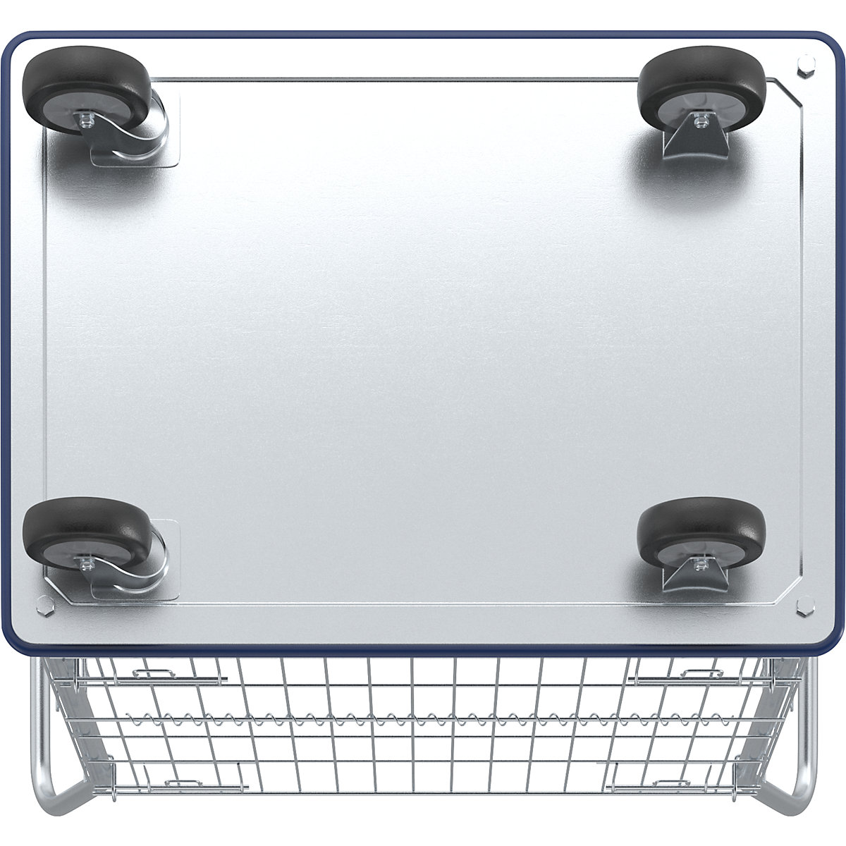 Mesh trolley, zinc plated mesh sides (Product illustration 18)-17