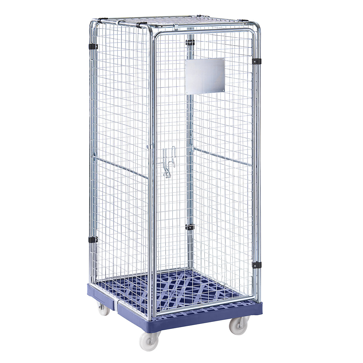 PROTECT roll container, height 1800 mm, gentian blue-3