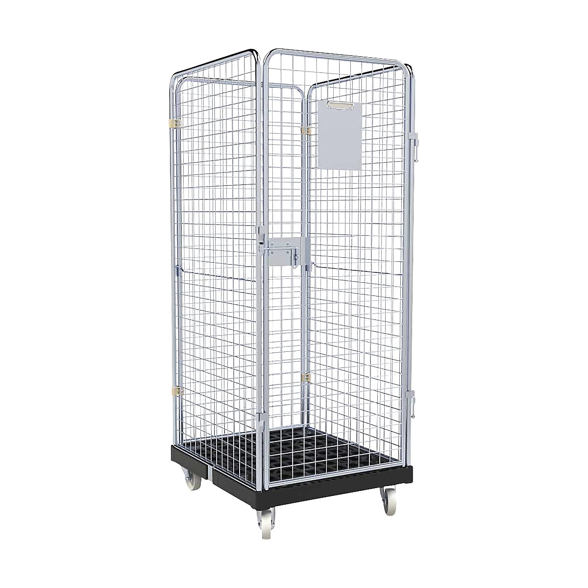 Roll container with mesh panels – eurokraft basic (Product illustration 5)-4