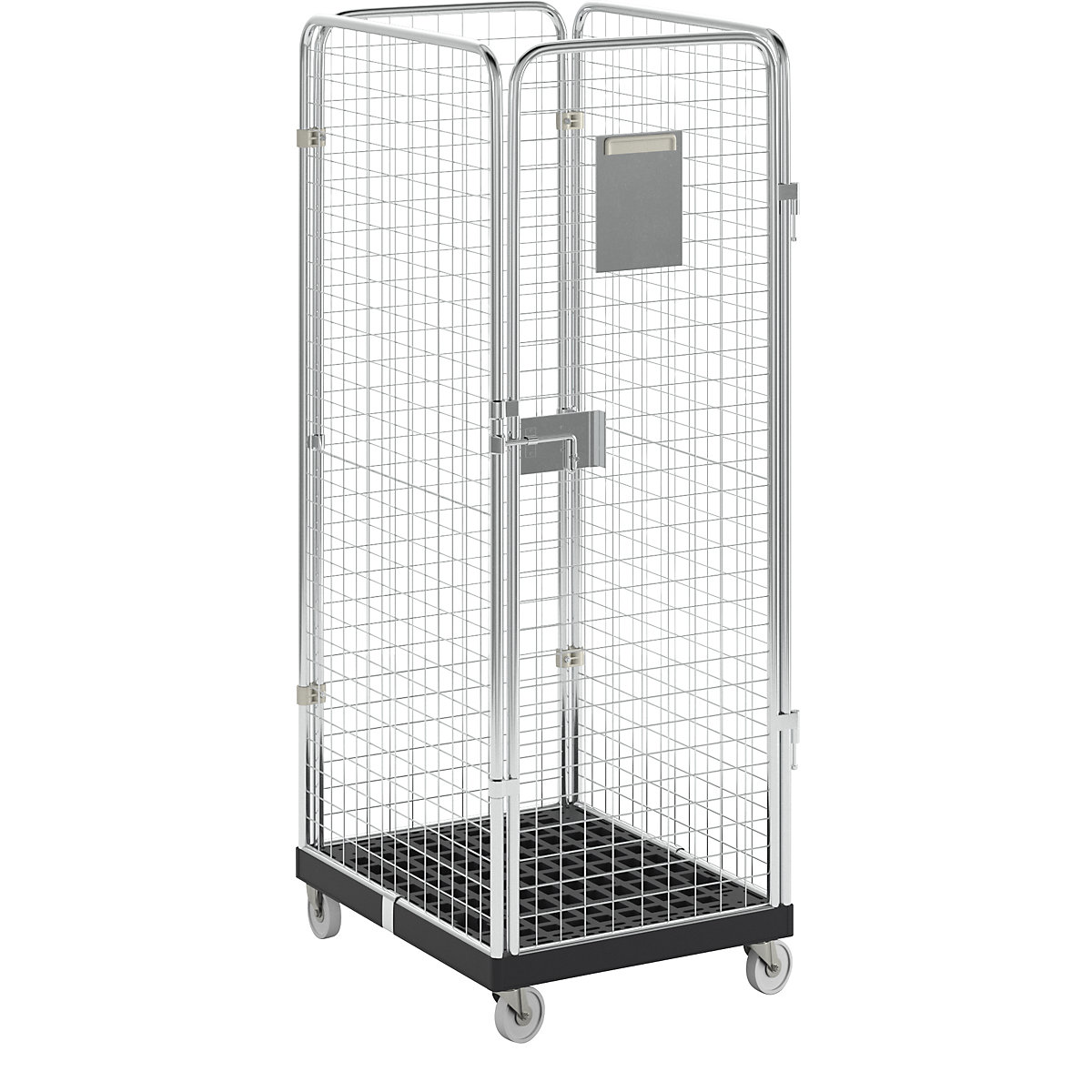 Roll container with mesh panels - eurokraft basic