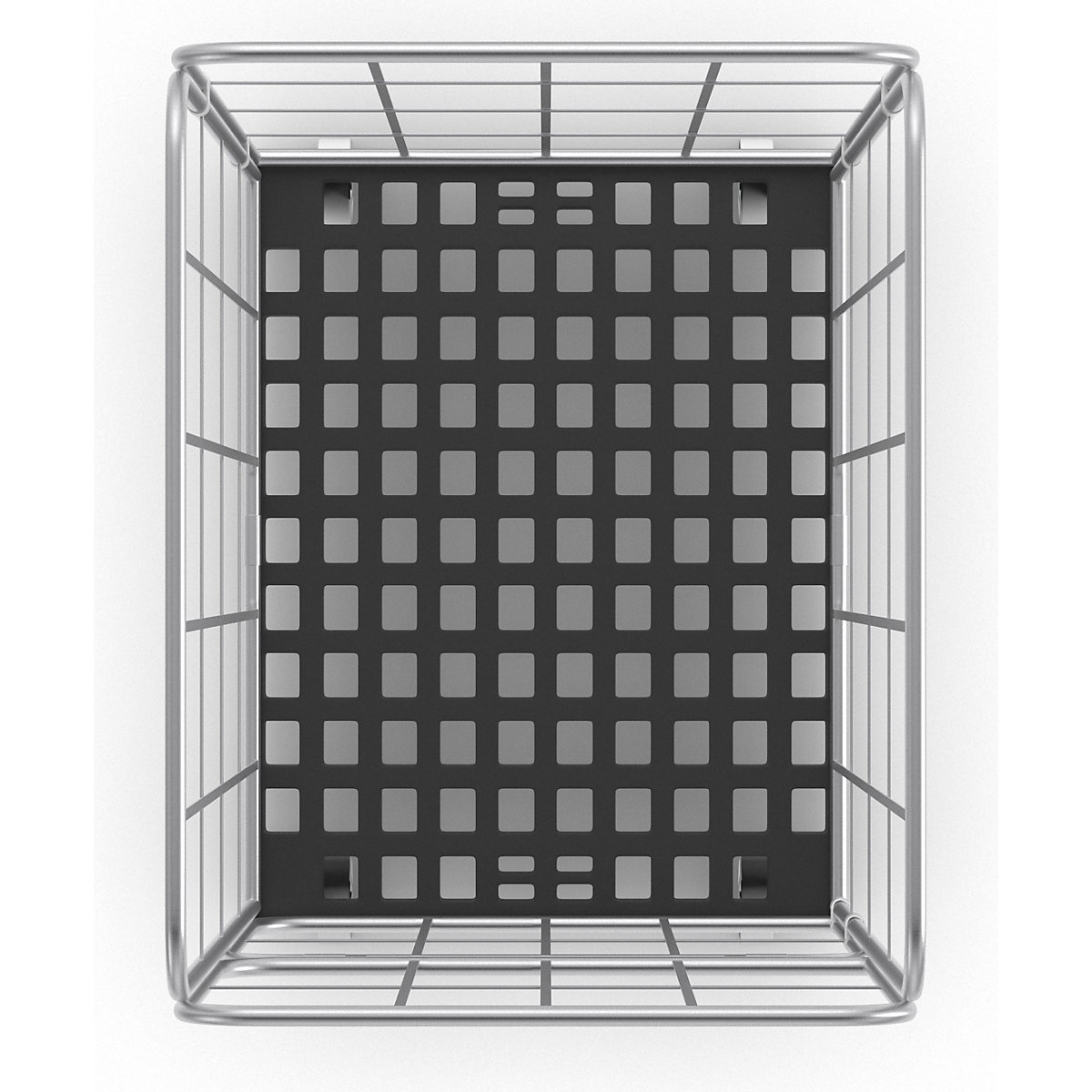 Roll container with side mesh panels – eurokraft basic (Product illustration 7)-6