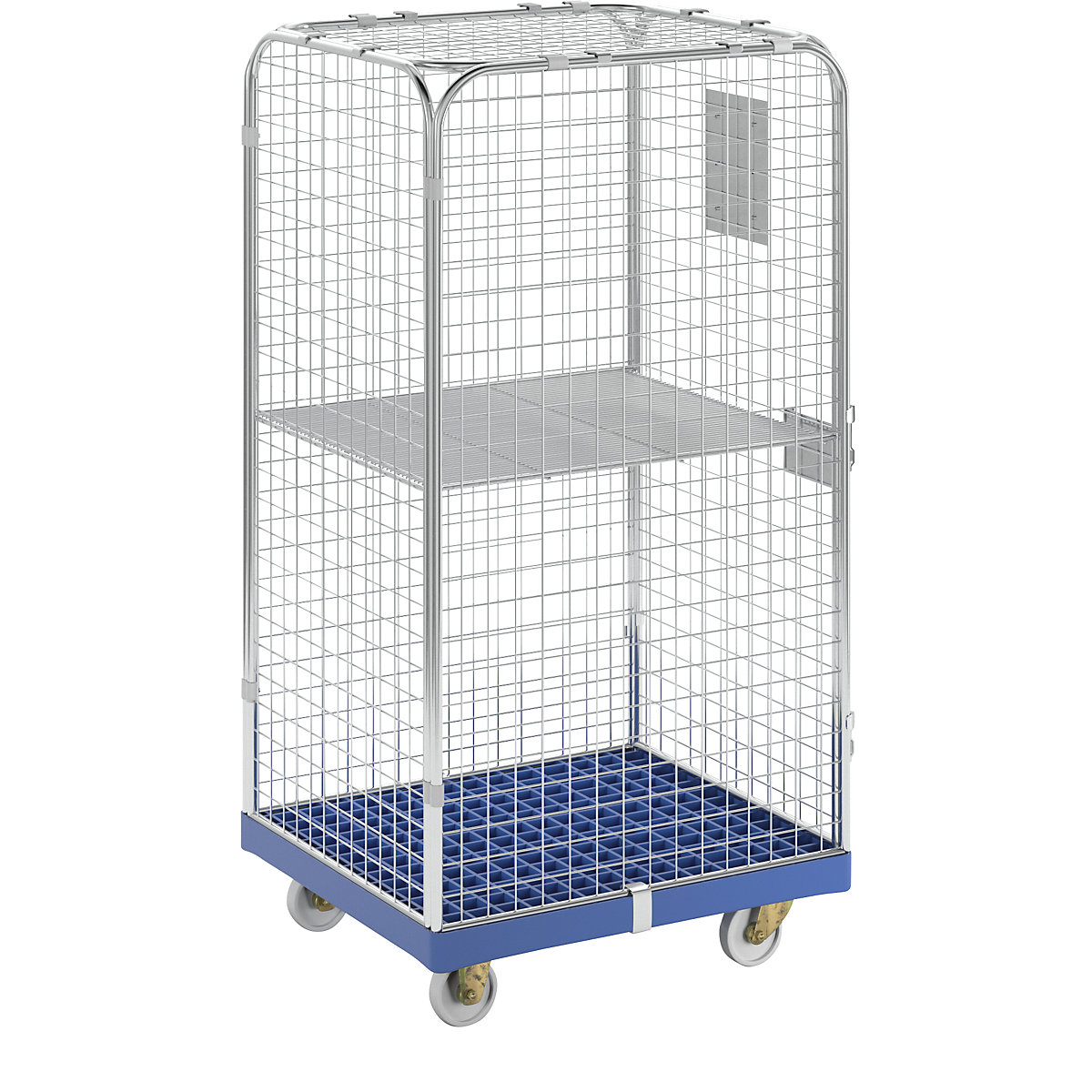 SAFE roll container, HxWxD 1550 x 720 x 810 mm, blue transport dolly-1