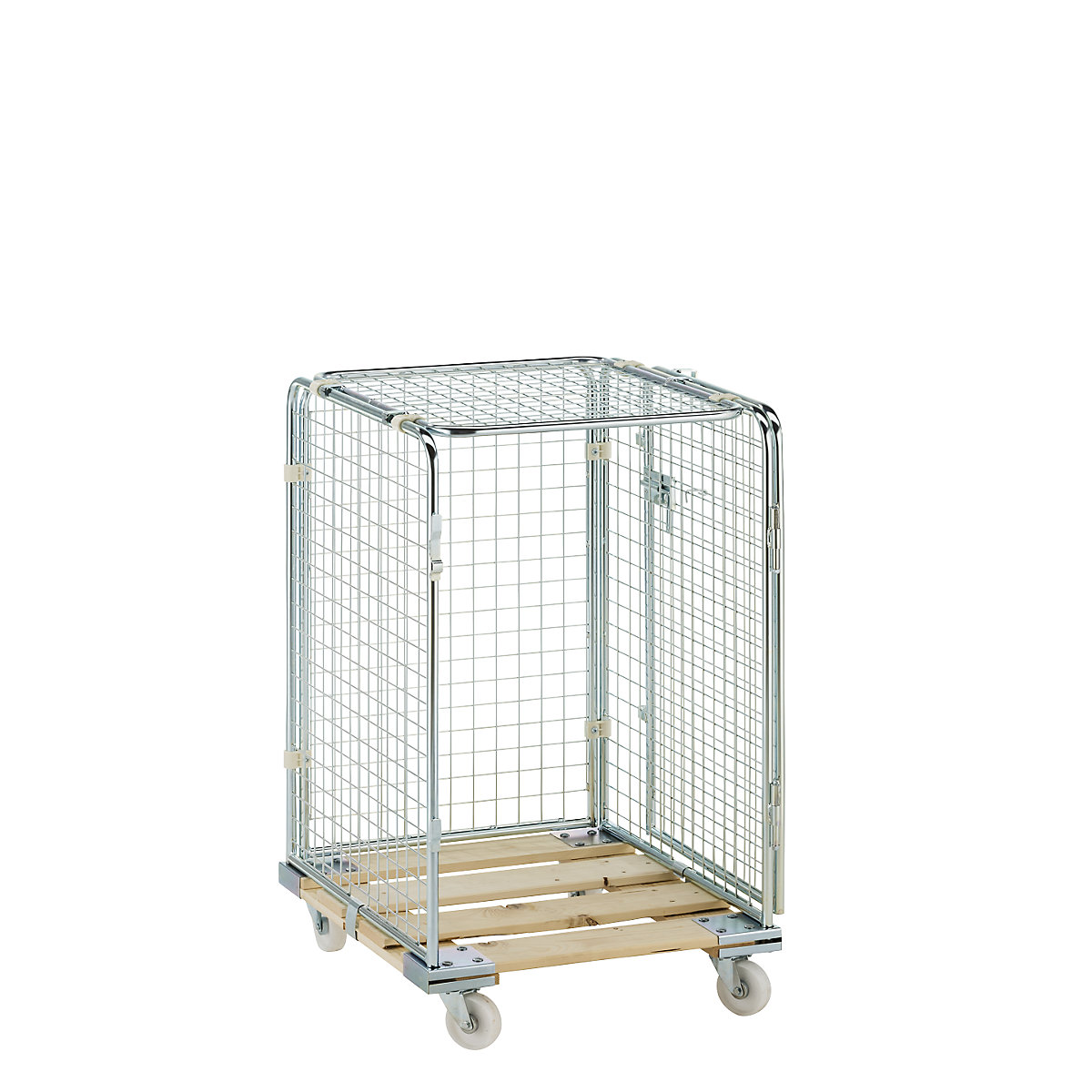 Security roll container with wooden dolly (Product illustration 2)-1