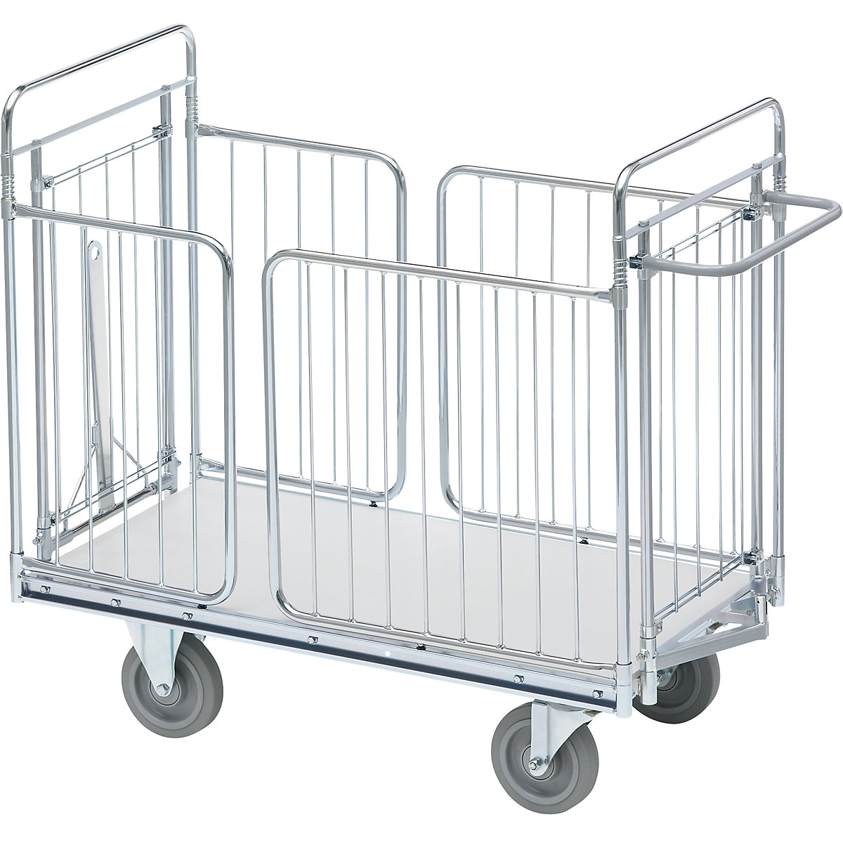 Trolley with panels on four sides – HelgeNyberg, internal length 1400 mm, LxWxH 1600 x 650 x 1180 mm, 5+ items-3