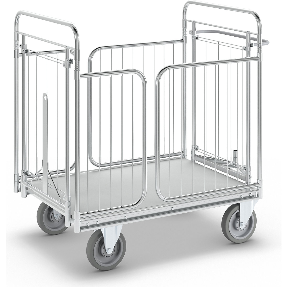 Trolley with panels on four sides – HelgeNyberg, internal length 1000 mm, LxWxH 1200 x 750 x 1180 mm-1