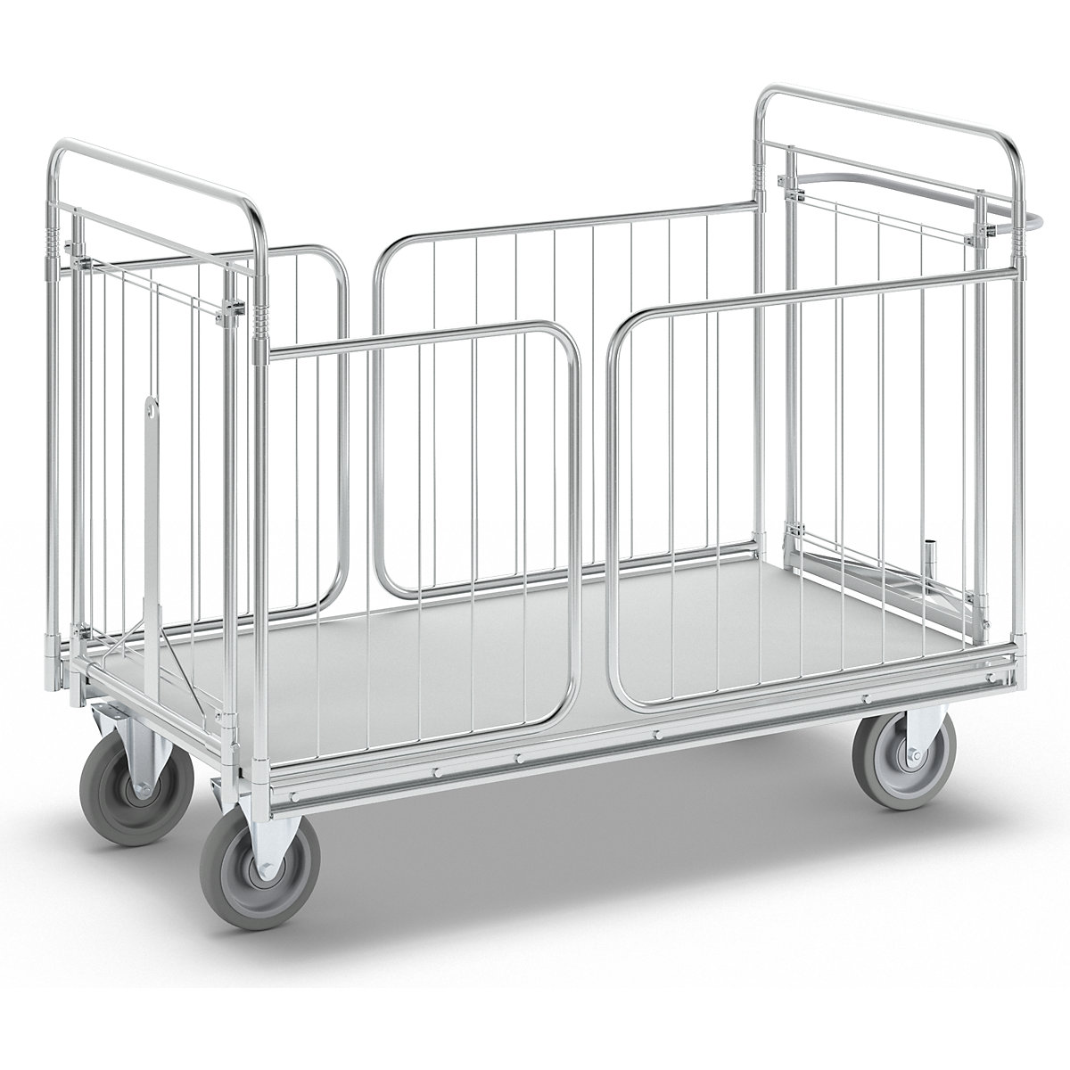 Trolley with panels on four sides – HelgeNyberg, internal length 1400 mm, LxWxH 1600 x 850 x 1180 mm-2