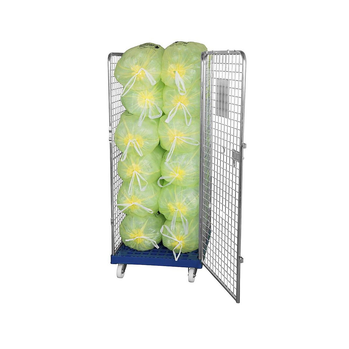 Wire mesh container with plastic dolly (Product illustration 15)-14