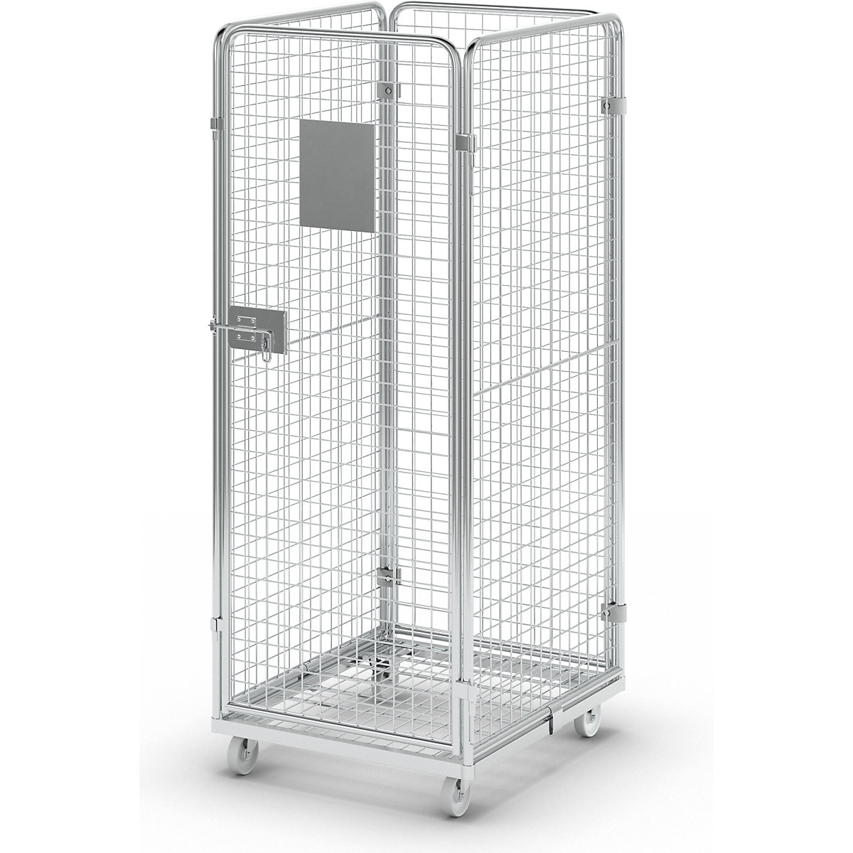 Wire mesh container with steel dolly, 4-sided, effective height 1585 mm-2
