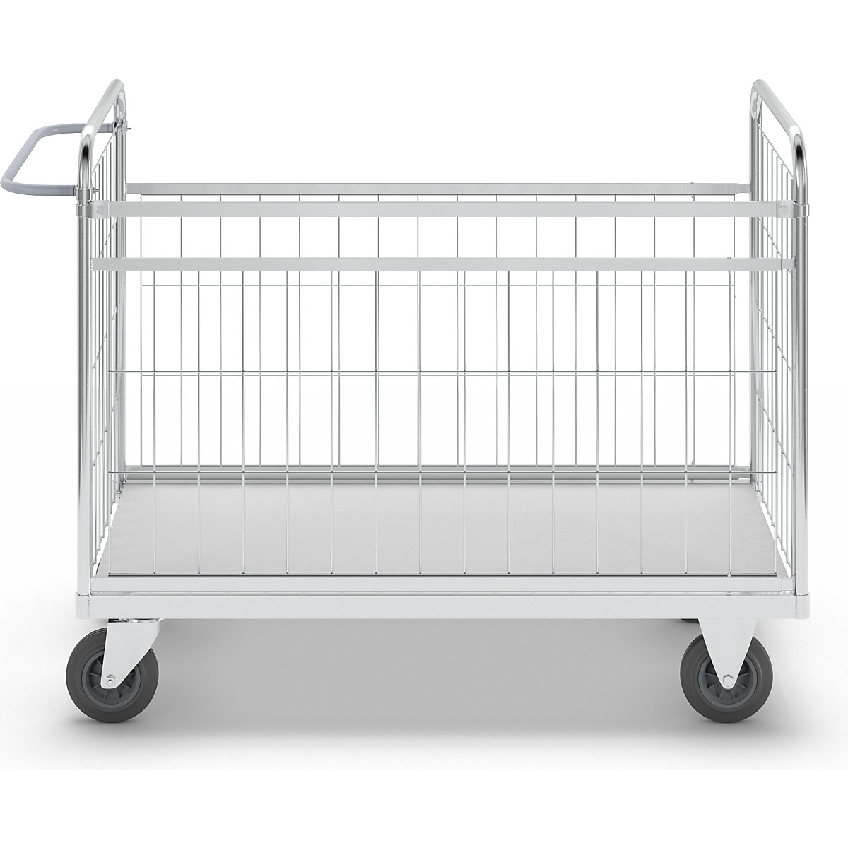 Zinc plated parcel trolley – Kongamek (Product illustration 3)-2