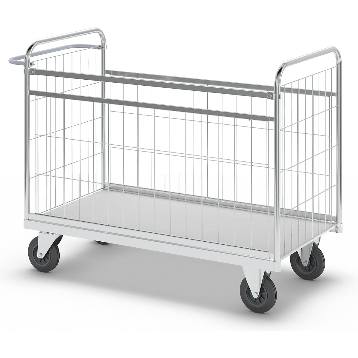 Zinc plated parcel trolley – Kongamek (Product illustration 6)-5
