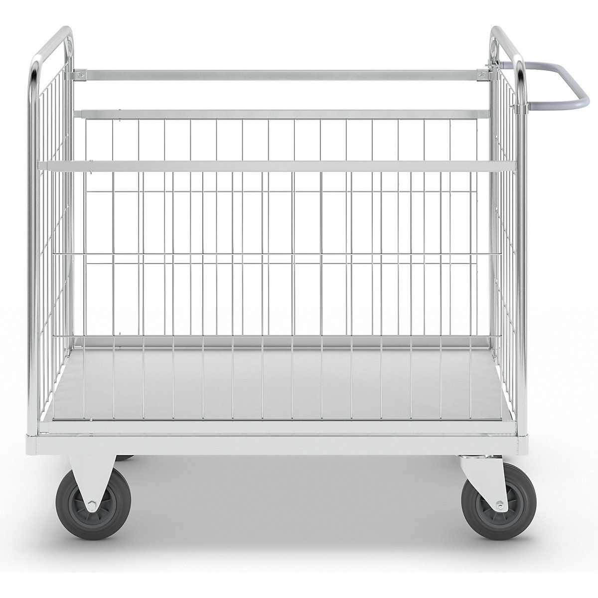 Zinc plated parcel trolley – Kongamek (Product illustration 5)-4