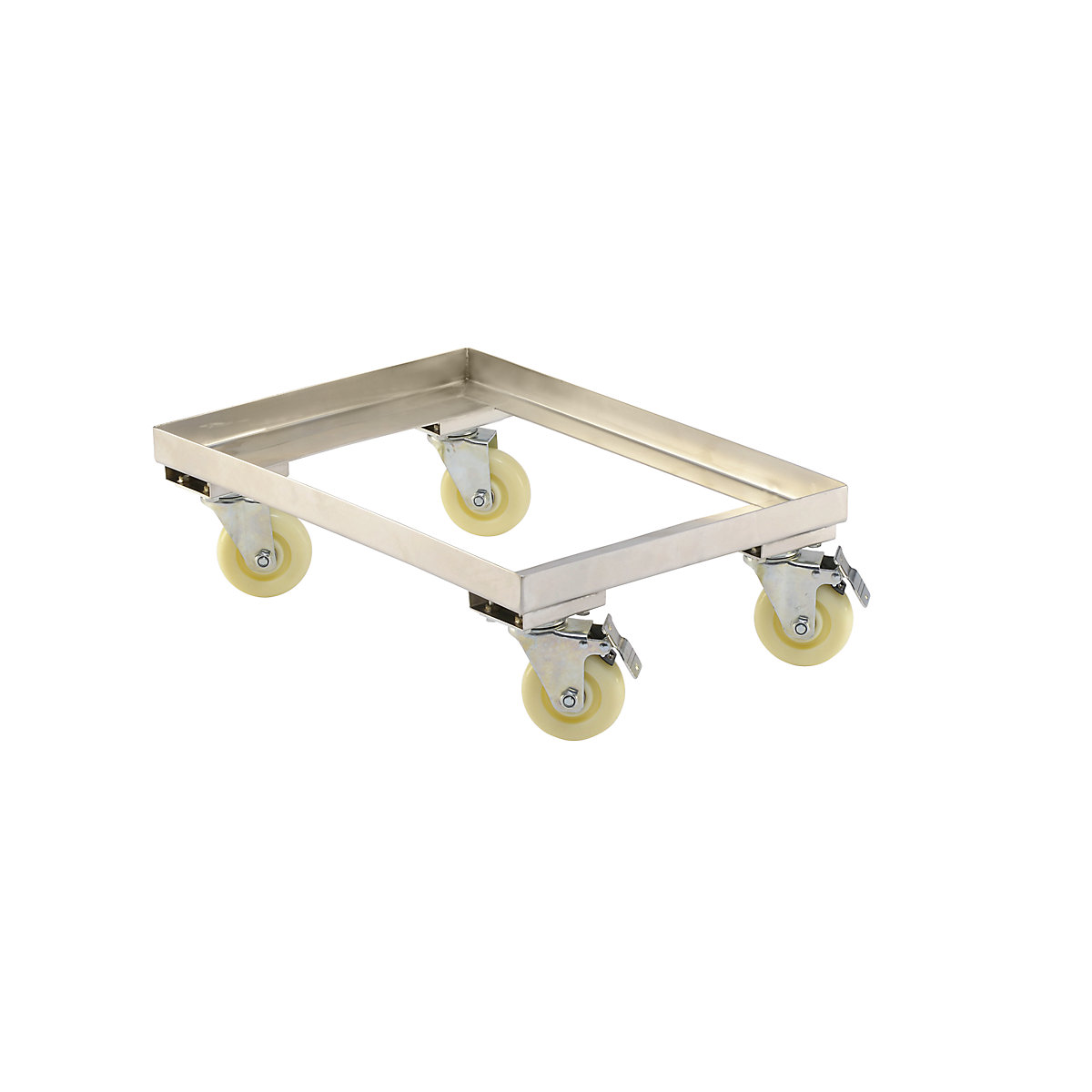 Stainless steel dolly, max. load 250 kg, LxW 610 x 410 mm, 5+ items-5