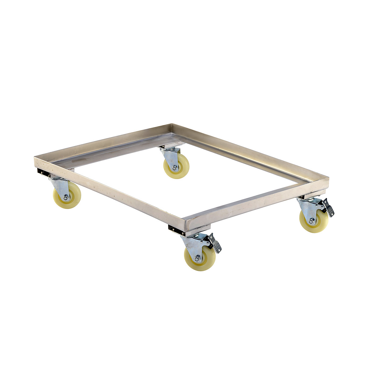 Stainless steel dolly, max. load 150 kg, LxW 810 x 610 mm, 5+ items-4