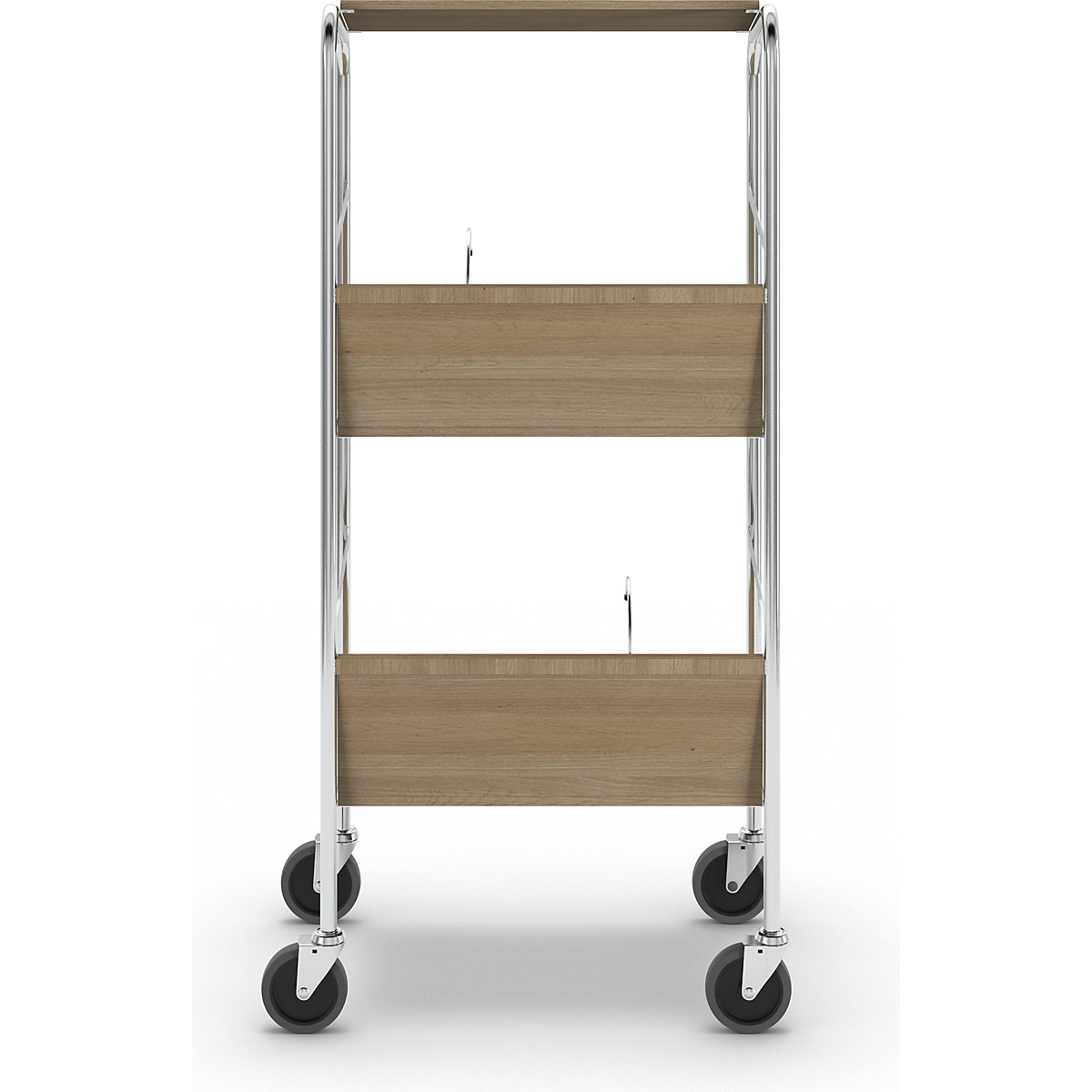 File trolley with top shelf, chrome plated – HelgeNyberg (Product illustration 32)-31