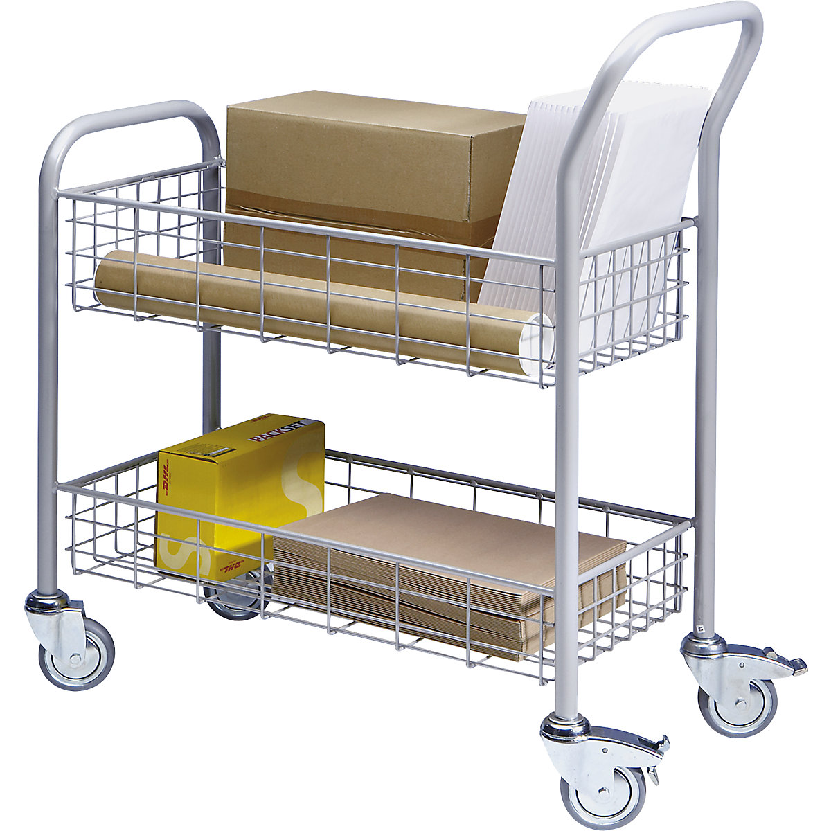 Mail distribution trolley – eurokraft pro (Product illustration 2)-1