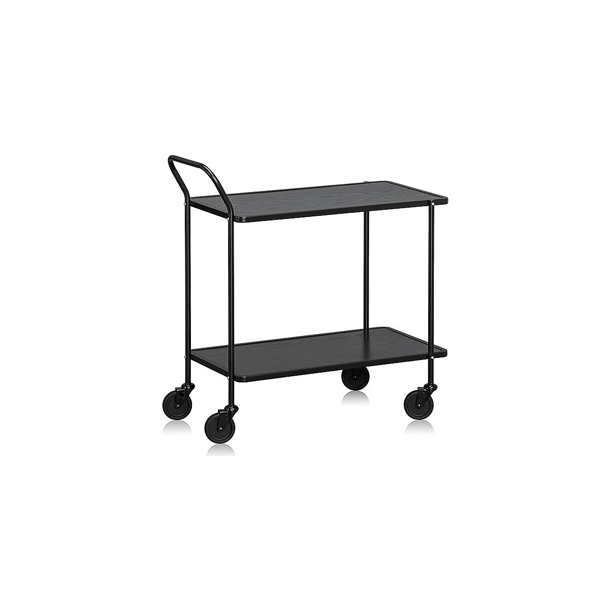 NILLA table trolley, LxWxH 790 x 430 x 880 mm, 2 shelves, black-1
