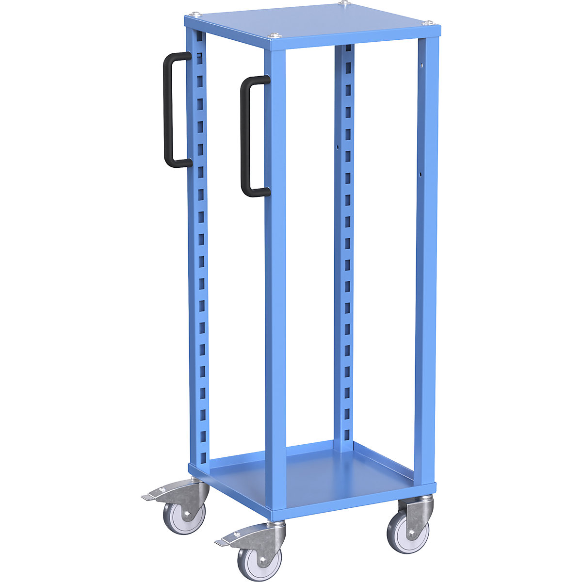 CustomLine Euro platform trolley – eurokraft pro, for containers LxW 400 x 300 mm, without boxes, blue-1