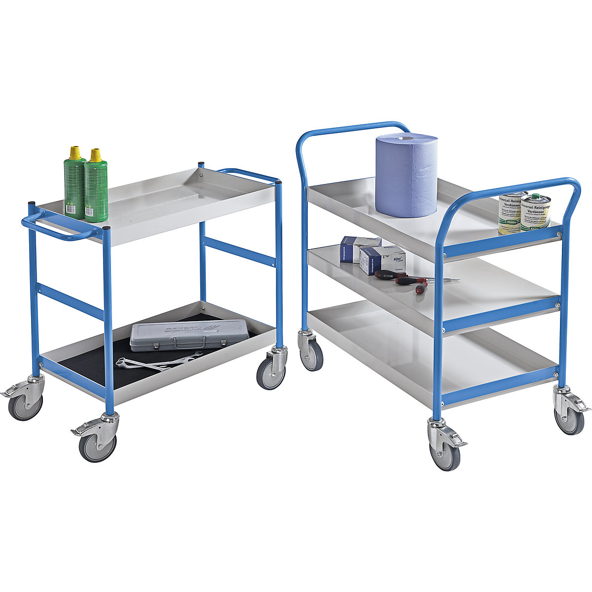Service trolley with trays – eurokraft pro (Product illustration 8)-7