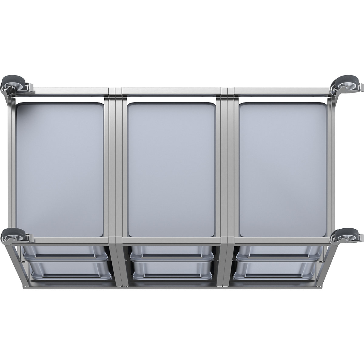 Stainless steel container trolley (Product illustration 4)-3
