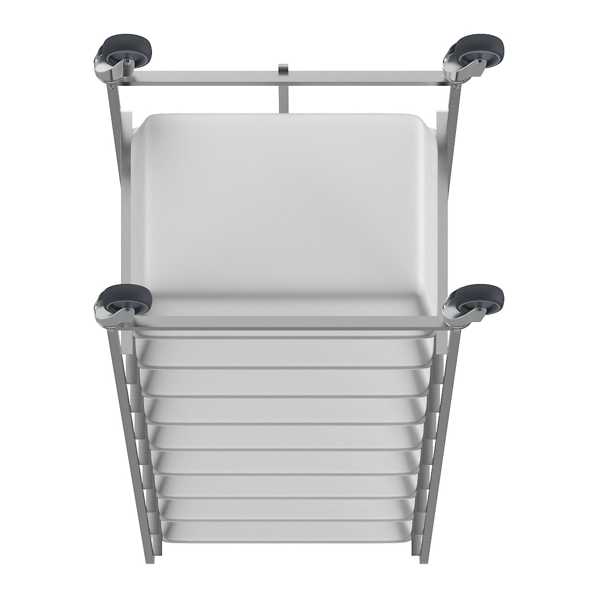 Stainless steel food trolley (Product illustration 4)-3