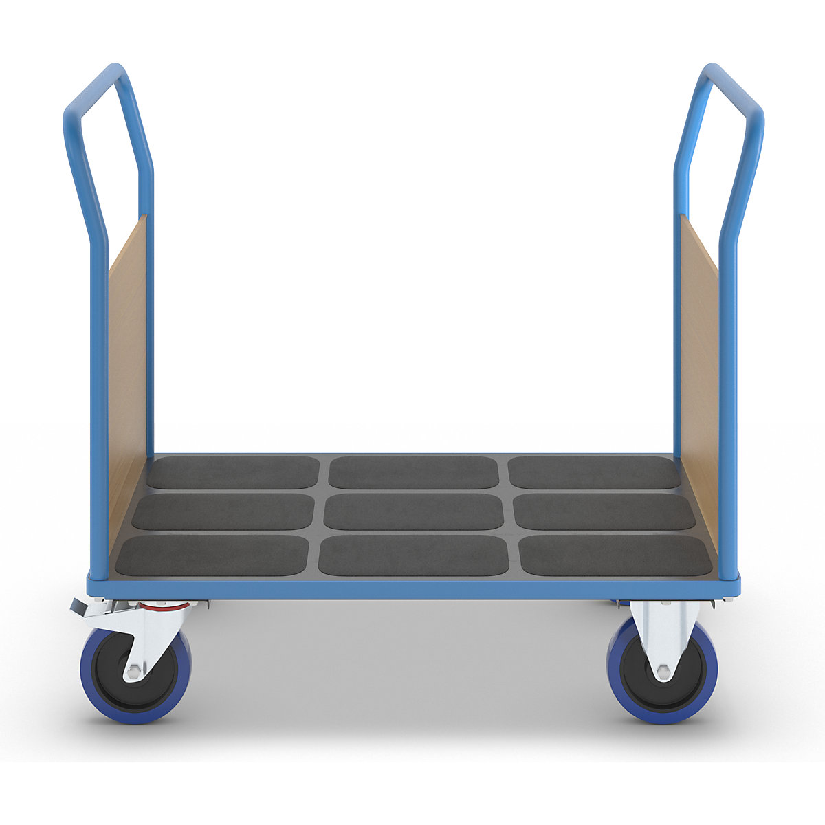 Platform truck with end panel – eurokraft pro (Product illustration 2)-1