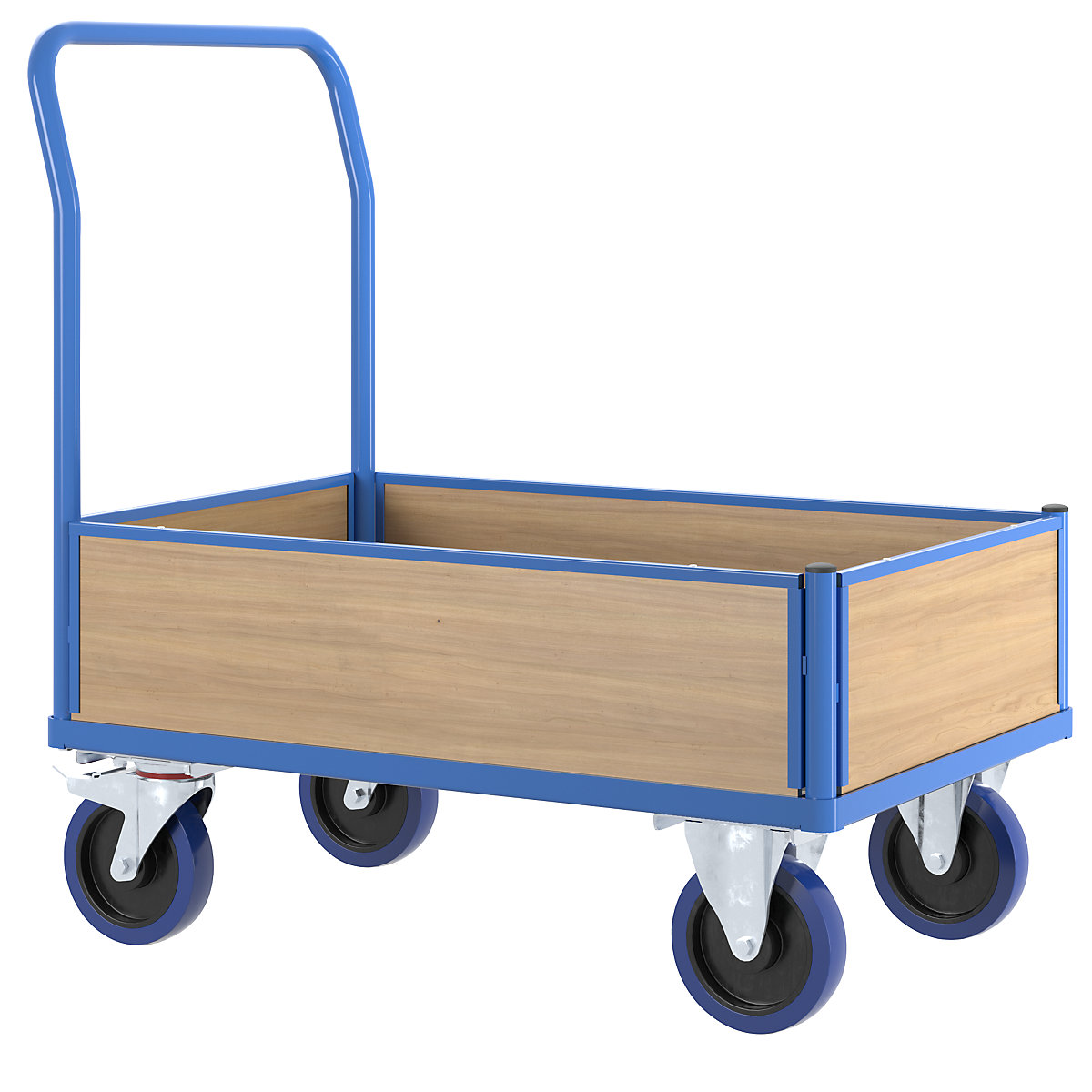 Platform truck with wooden panels – eurokraft pro (Product illustration 7)-6