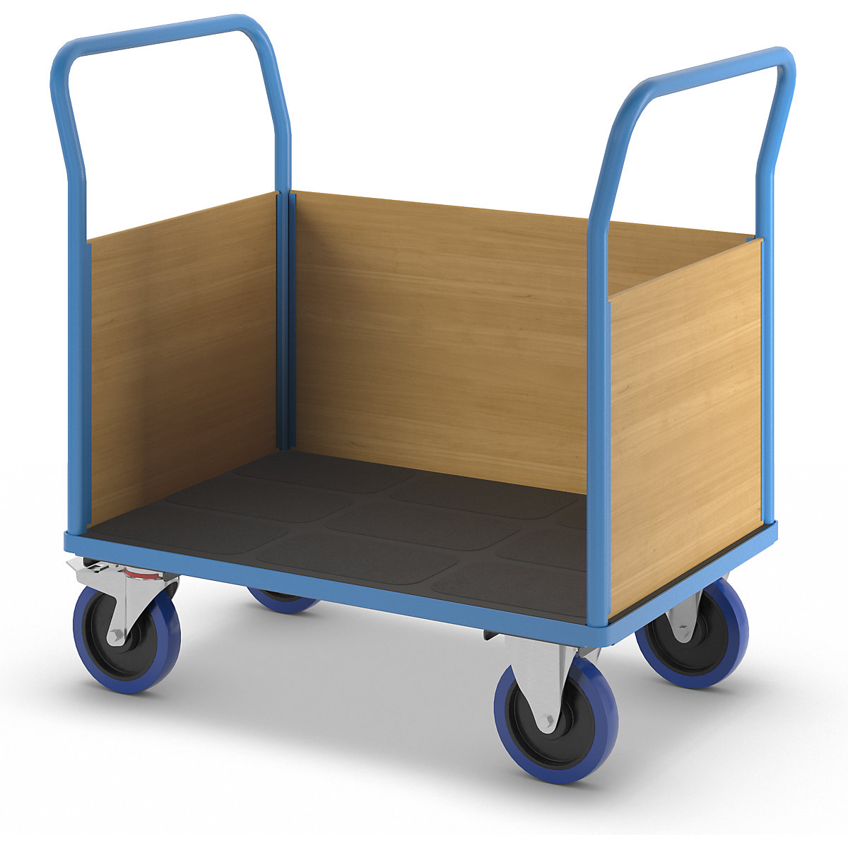 Platform truck with wooden panels – eurokraft pro (Product illustration 7)-6