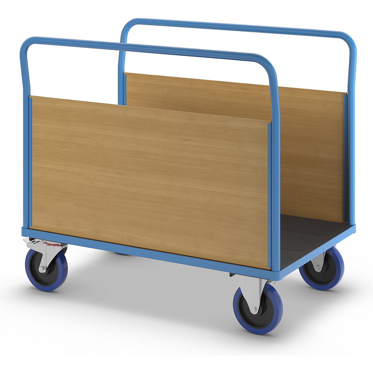 Platform truck with wooden panels – eurokraft pro (Product illustration 6)-5