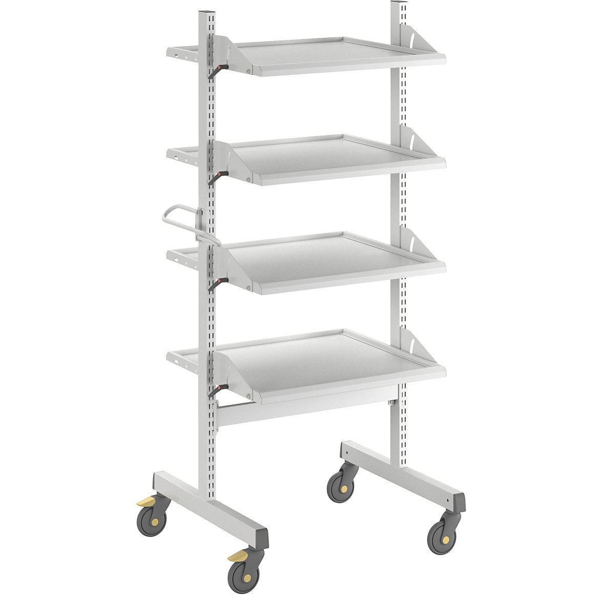 ESD equipment trolley – Treston, 4 shelves, length 790 mm-1