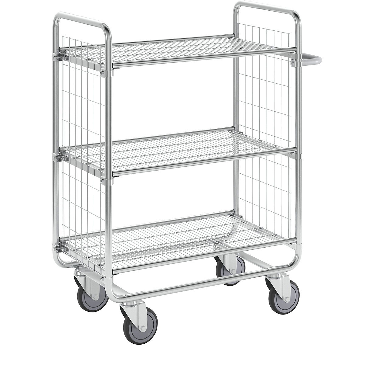 SERIES 100 mesh trolley – HelgeNyberg, 3 shelves, LxWxH 930 x 460 x 1120 mm-2