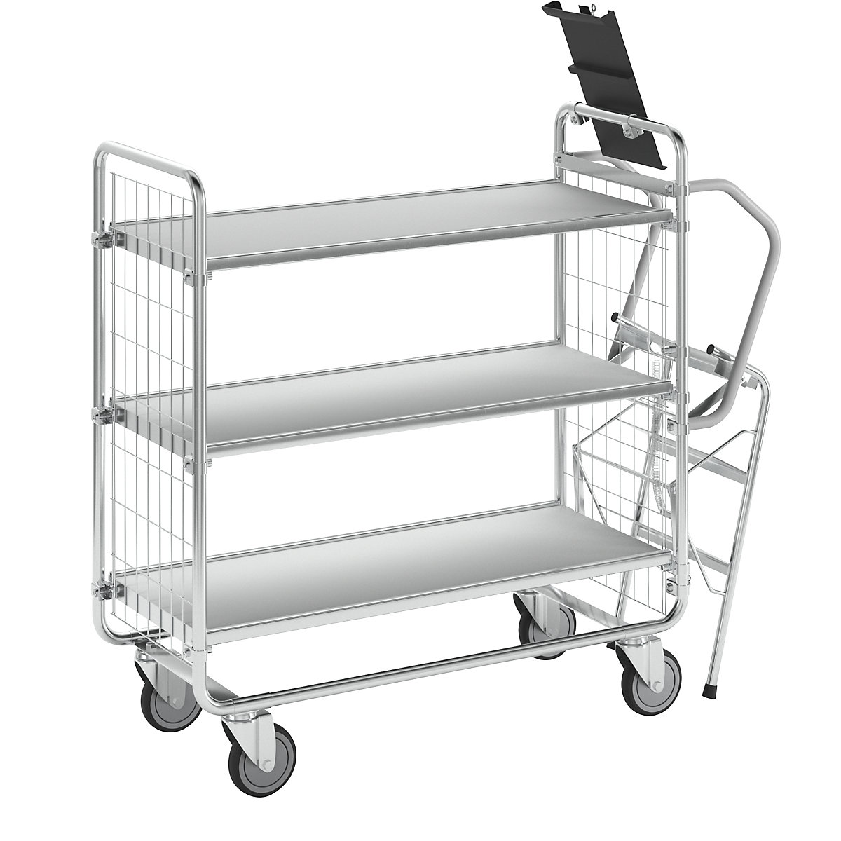 SERIES 100 step trolley – HelgeNyberg, 3 shelves, LxWxH 1270 x 460 x 1120 mm-2