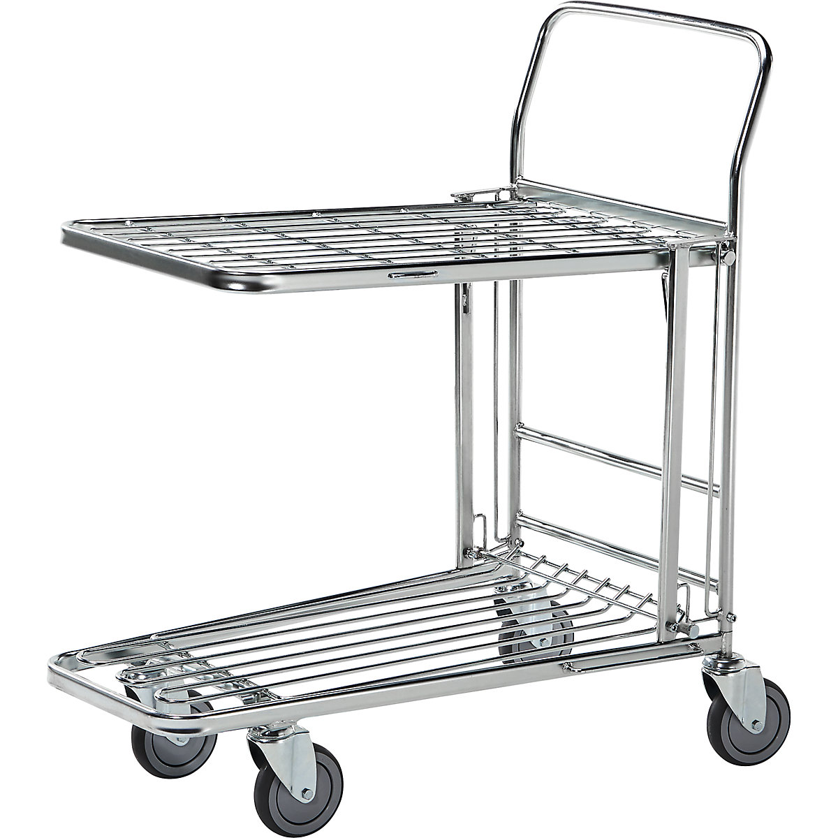 Shopping trolley, zinc plated – Kongamek (Product illustration 4)-3