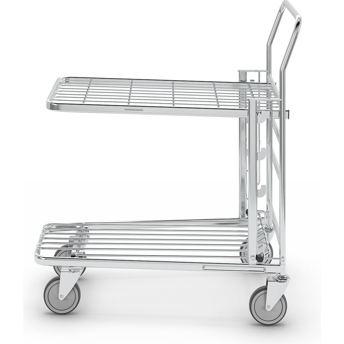 Shopping trolley, zinc plated – Kongamek (Product illustration 2)-1