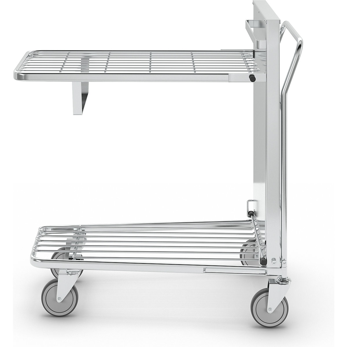 Shopping trolley, zinc plated – Kongamek (Product illustration 6)-5