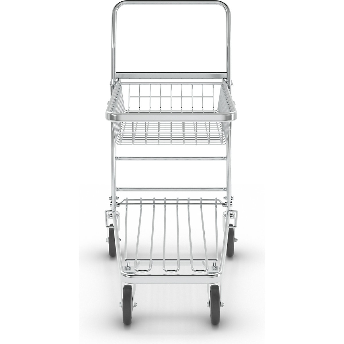 Shopping trolley, zinc plated – Kongamek (Product illustration 5)-4