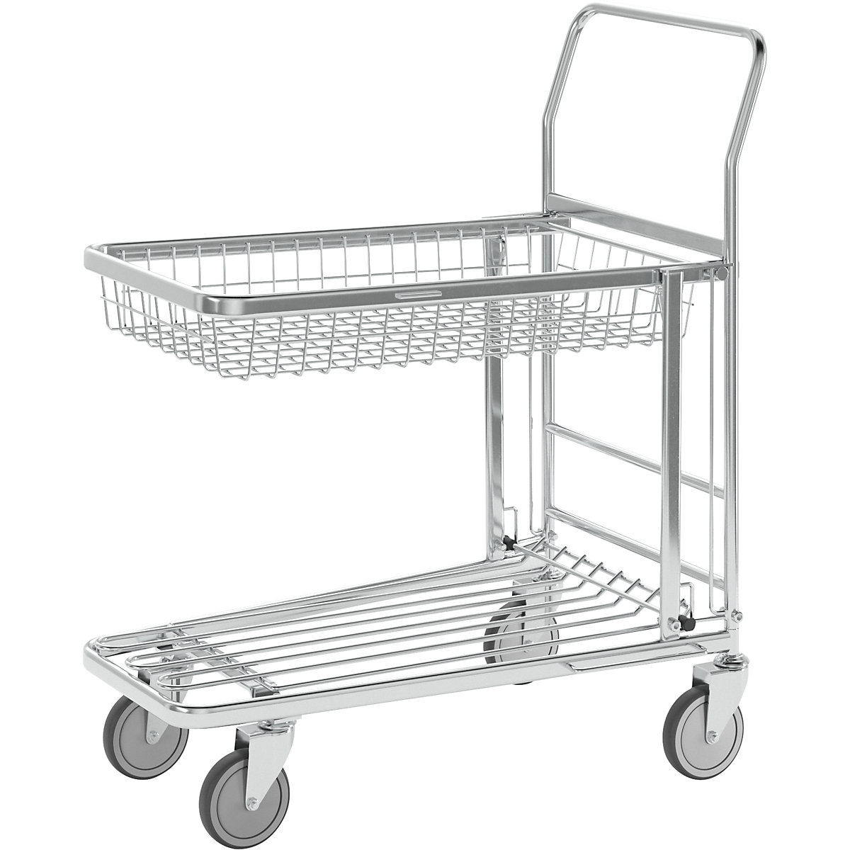 Shopping trolley, zinc plated – Kongamek