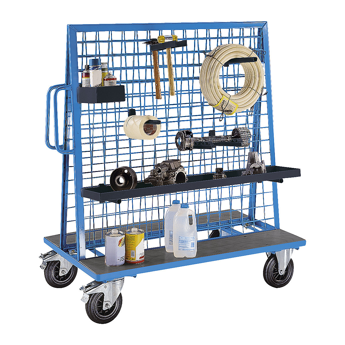 Tool and supplies trolley made of steel – eurokraft pro (Product illustration 2)-1