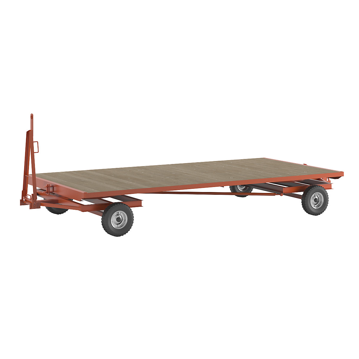 Trailer, 4-wheel double turntable steering, max. load 3 t, platform 4.0 x 2.0 m, pneumatic tyres-5