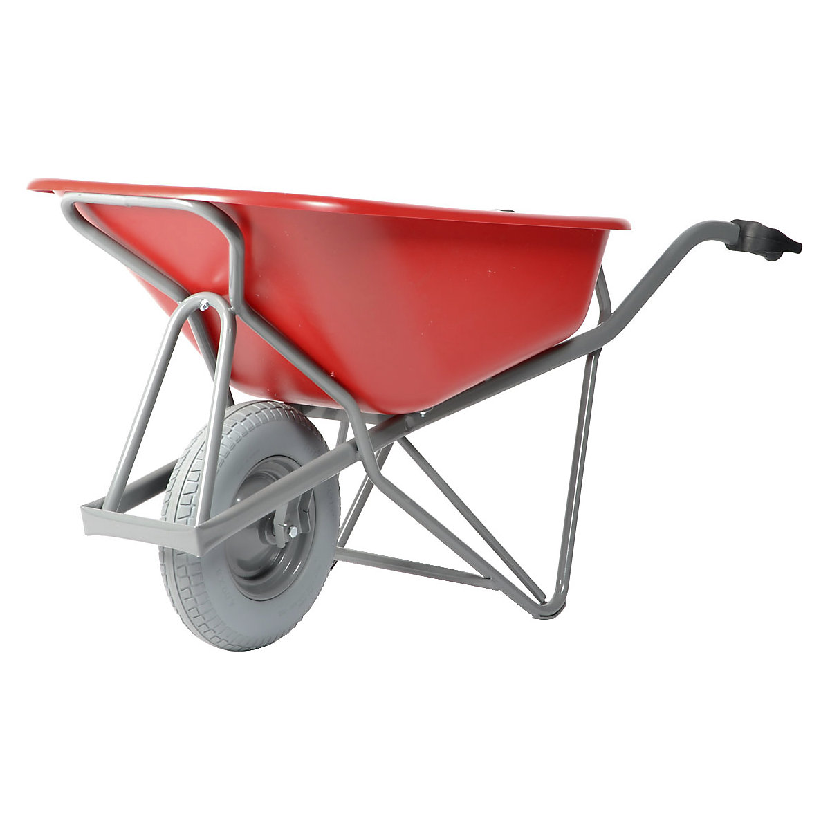 Profi-Max Plus wheel barrow – MATADOR, made of steel, 90 l, HDPE tray, red, 6+ items-1