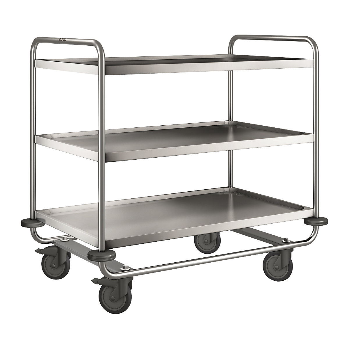 BLANCO roestvast stalen serveerwagen – B.PRO, met 3 etages, 200 kg draagvermogen, l x b x h = 1100 x 700 x 1010 mm-0
