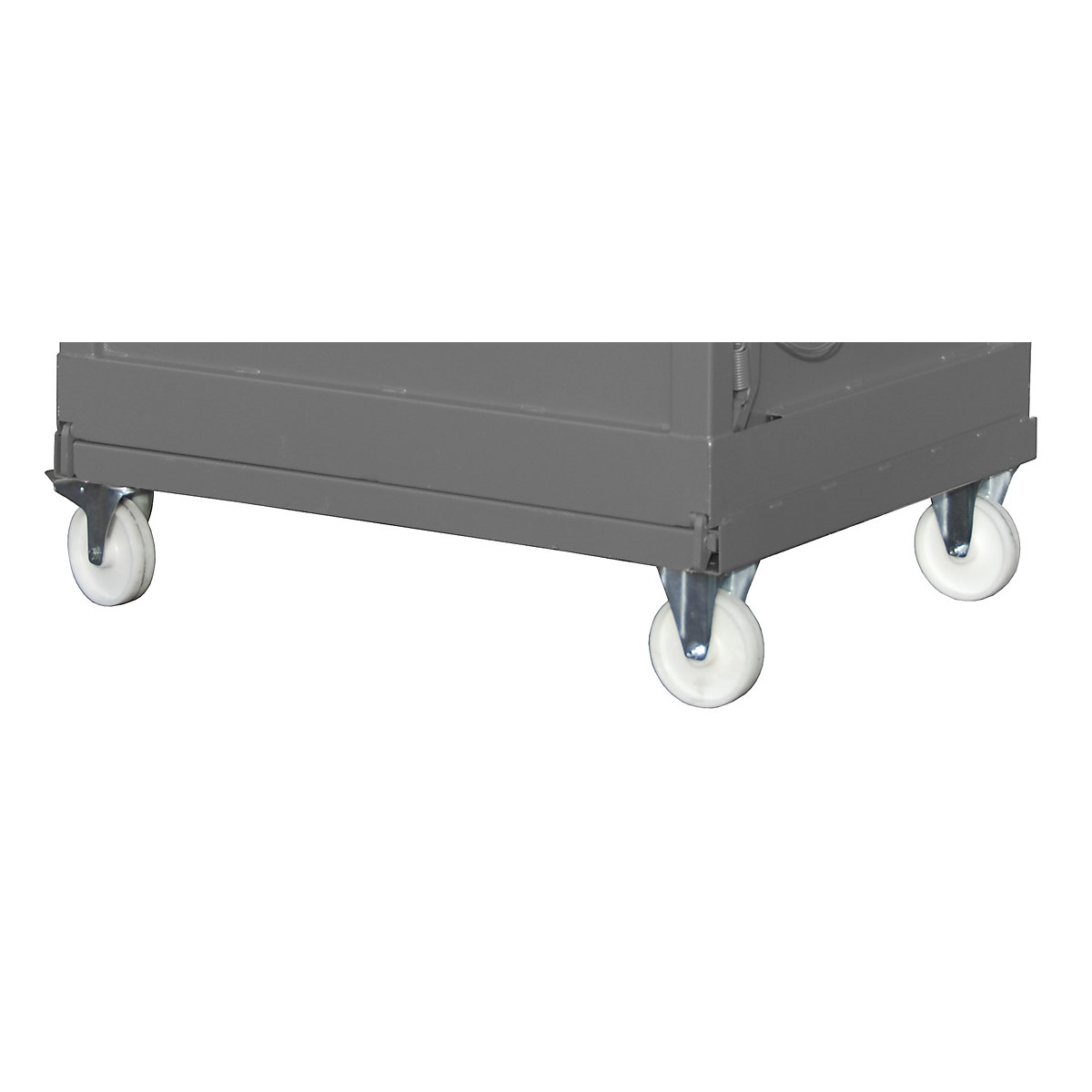 Equipamiento de ruedas – eurokraft pro, para recipiente con capacidad para 1,0 m³, 2 ruedas de maniobra y 2 fijas, con recargo-1