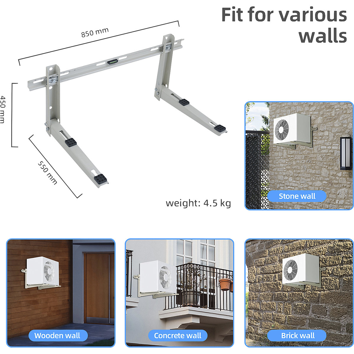 Soporte de pared para unidad exterior 18000 BTU (Imagen del producto 5)-4