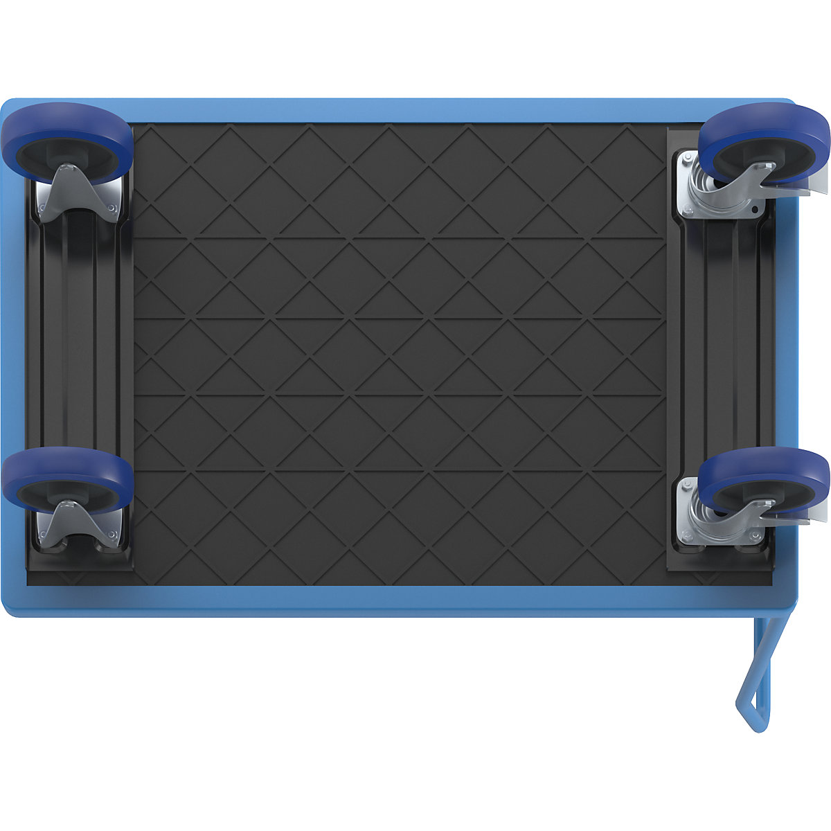 Carro de plataforma com varão de empurrar em tubo – eurokraft pro (Imagem do produto 6)-5