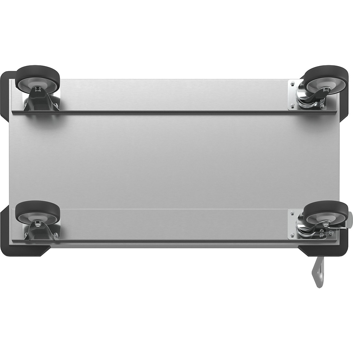 Carro de plataforma em aço inoxidável – eurokraft pro (Imagem do produto 7)-6