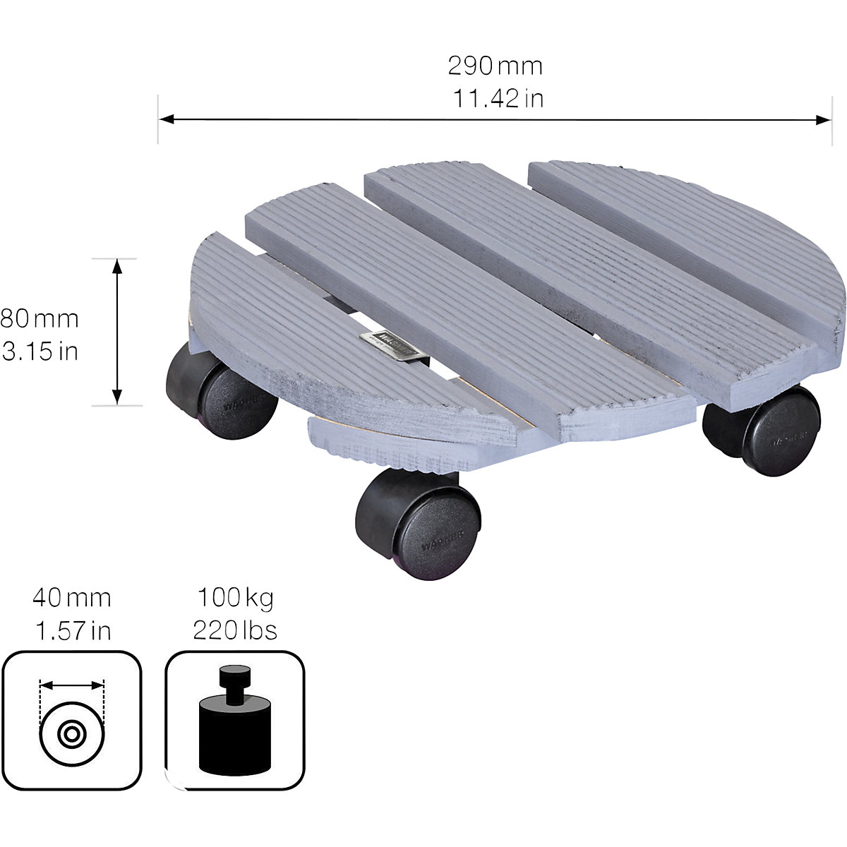 Suporte de rodas para plantas CREO – Wagner (Imagem do produto 2)-1