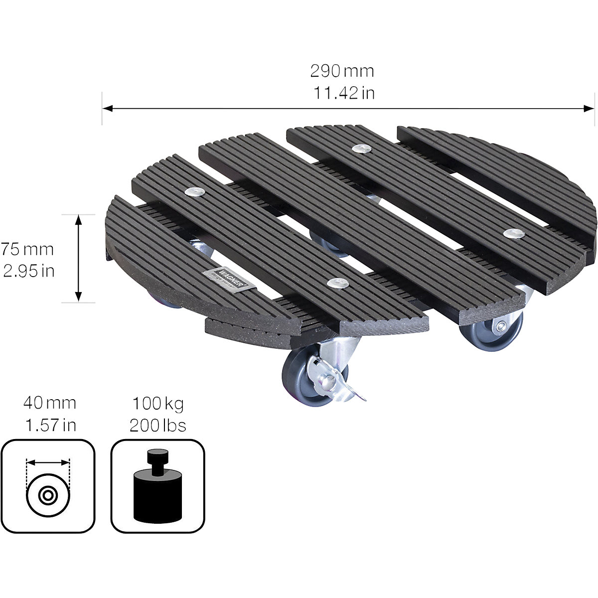 Suporte de rodas para plantas WPC – Wagner (Imagem do produto 2)-1