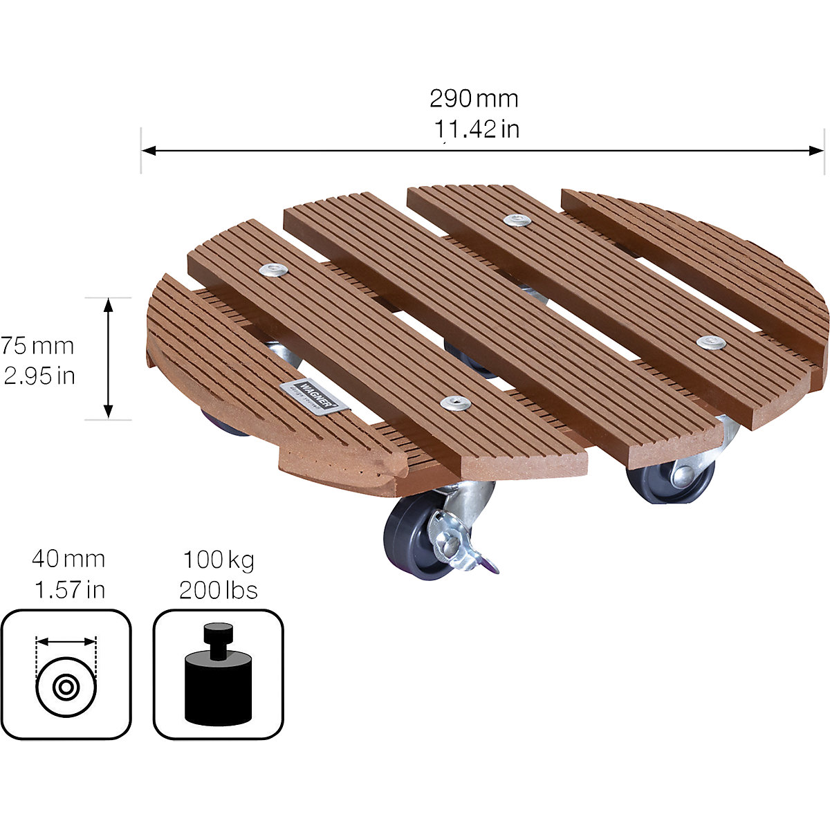 Suporte de rodas para plantas WPC – Wagner (Imagem do produto 2)-1