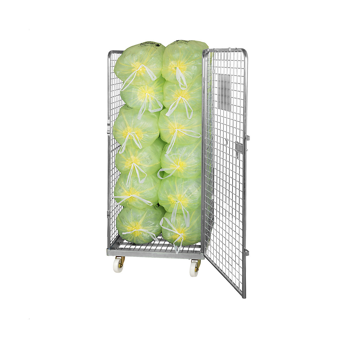 Recipiente em arame com plataforma rolante em aço (Imagem do produto 2)-1